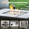 Chery Industrial 5 Pieces Outdoor Patio Furniture Set W/ Gas Fire Pit Table, Patio Conversation Sets Brown AOTOFFPS00001 - alternate 3